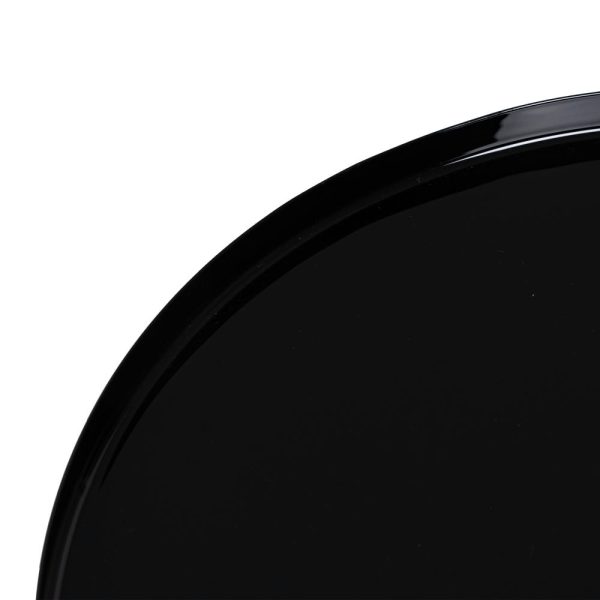 Mesa Auxiliar Negro-Gris Cristal-Metal 45 X 45 X 47 Cm