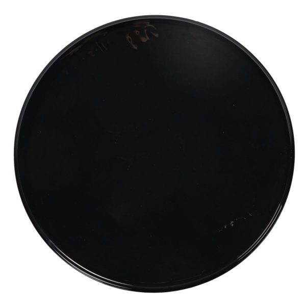 Mesa Auxiliar Negro-Ambar Cristal-Metal 45 X 45 X 47 Cm
