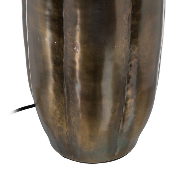 Lámpara Mesa Bronce Tejido-Metal 33 X 33 X 75 Cm