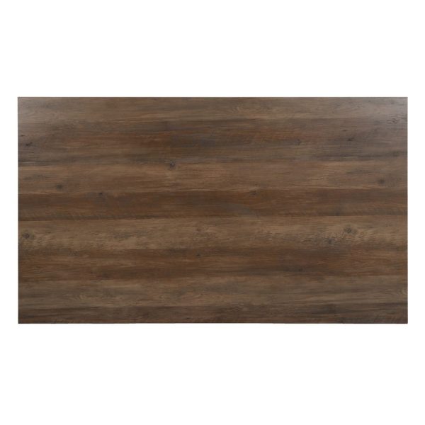 Mesa comedor marrón-negro dm-metal salón 150 x 90 x 75 cm