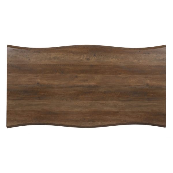Mesa comedor marrón-negro dm-metal salón 180 x 90 x 75 cm