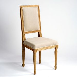 Silla de roble natural y lino (47x45x101) Silla de roble natural y lino (47x45x101)