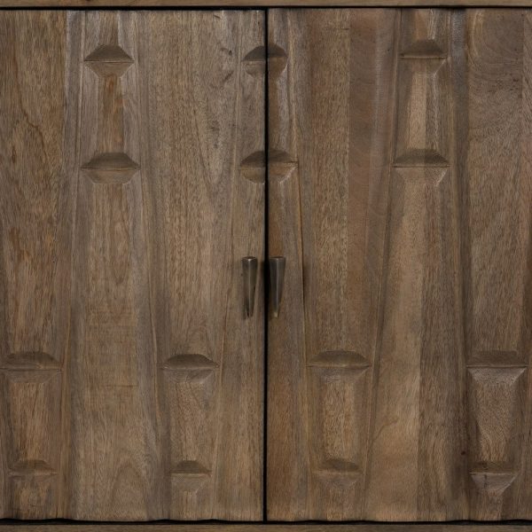 Mueble recibidor marrón madera de mango 108 x 42 x 85 cm
