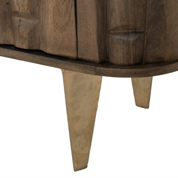 Mueble recibidor marrón madera de mango 108 x 42 x 85 cm