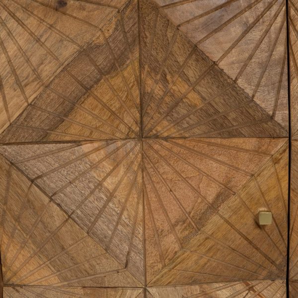 Aparador natural-oro madera de mango 155 x 42 x 85 cm
