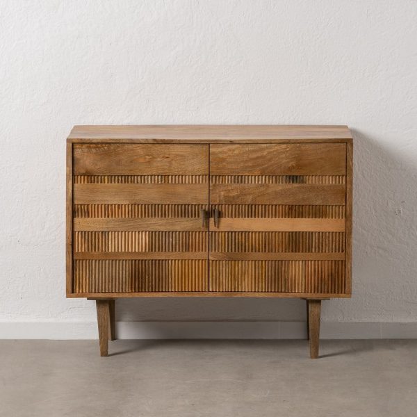 Mueble recibidor natural madera de mango 107 x 43 x 85 cm