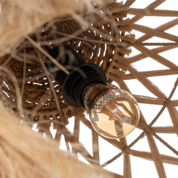 Lámpara techo fibra natural iluminación 50 x 50 x 45 cm