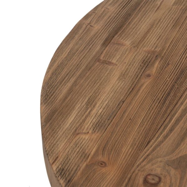 Mesa centro natural madera de pino salón 100 x 100 x 45 cm