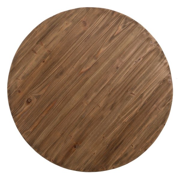 Mesa centro natural madera de pino salón 100 x 100 x 45 cm