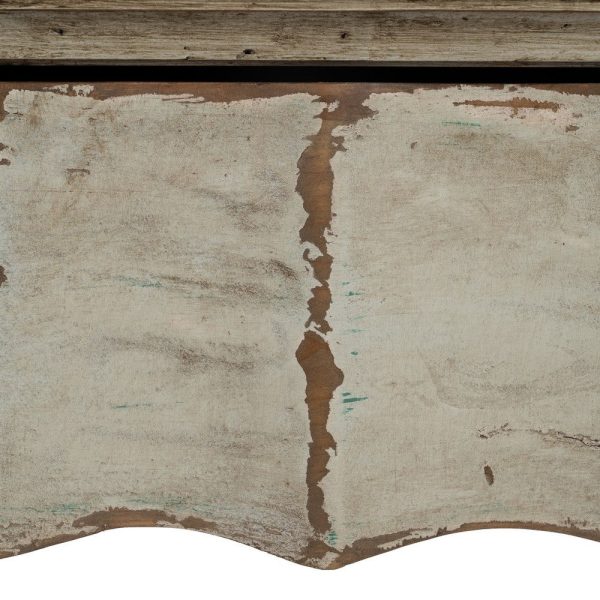 Consola beige rozado madera de pino 235 x 45 x 90 cm