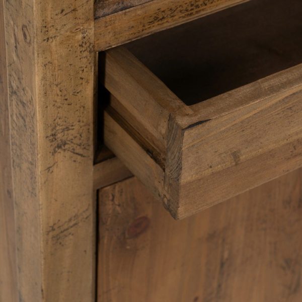 Mueble natural madera de pino salón 153 x 37 x 104 cm