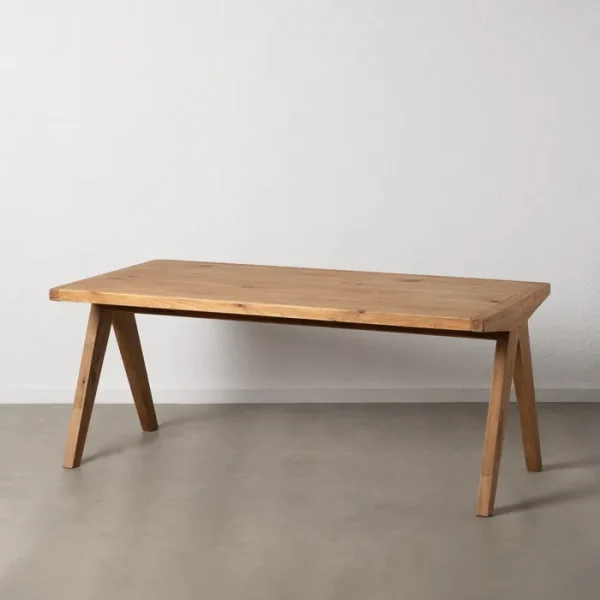 Mesa comedor natural madera de pino 180 x 90 x 75 cm