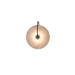 Aplique de pared mármol y metal negro Aplique de pared mármol y metal negro