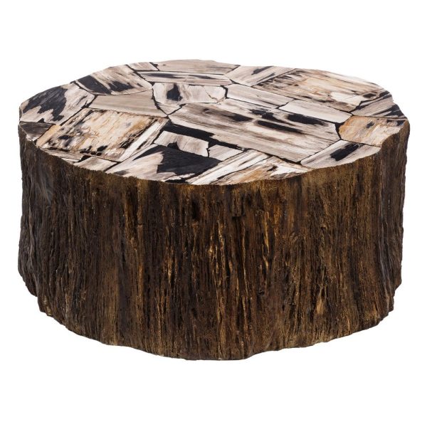 Mesa centro oro viejo-negro 100 x 100 x 40 cm