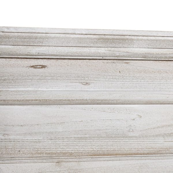 Chimenea blanco rozado madera 117 x 20 x 102 cm