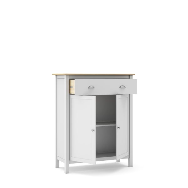 Mueble aux. misti 2p1c blanco/roble