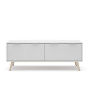Mueble Tv Blanco-Natural 150 X 35 X 53,50 Cm - Muebles Orencio - Ixia