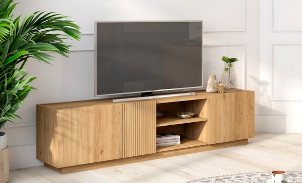 Mueble tv rayana 3p2h natural/diseño
