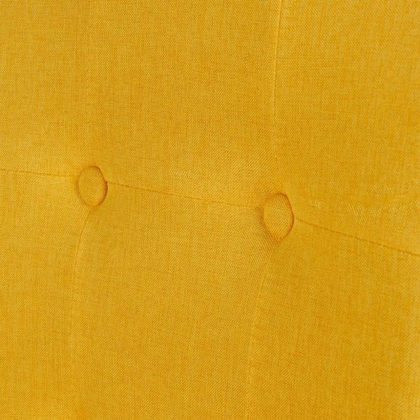Silla capitone mostaza tejido-madera 47 x 52 x 92 cm