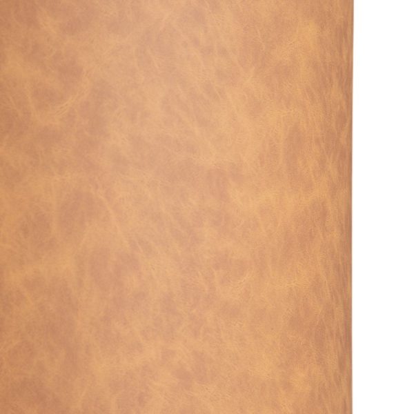 Puf marrón dm-simil piel decoración 38 x 38 x 42 cm