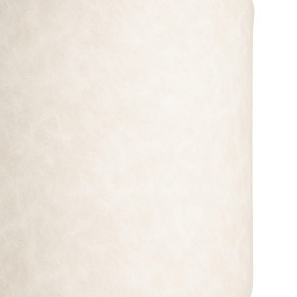 Puf beige dm-simil piel decoración 38 x 38 x 42 cm