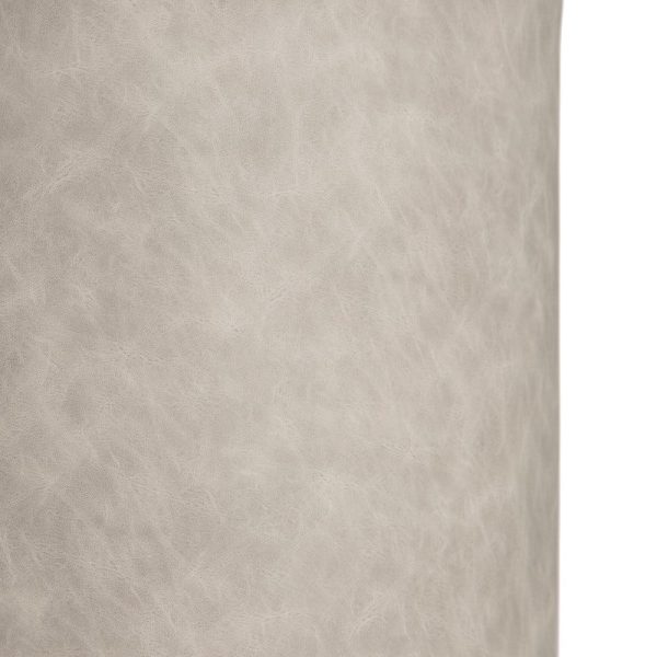 Puf gris dm-simil piel decoración 38 x 38 x 42 cm