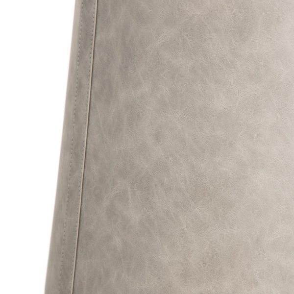 Puf gris dm-simil piel decoración 41 x 41 x 42 cm