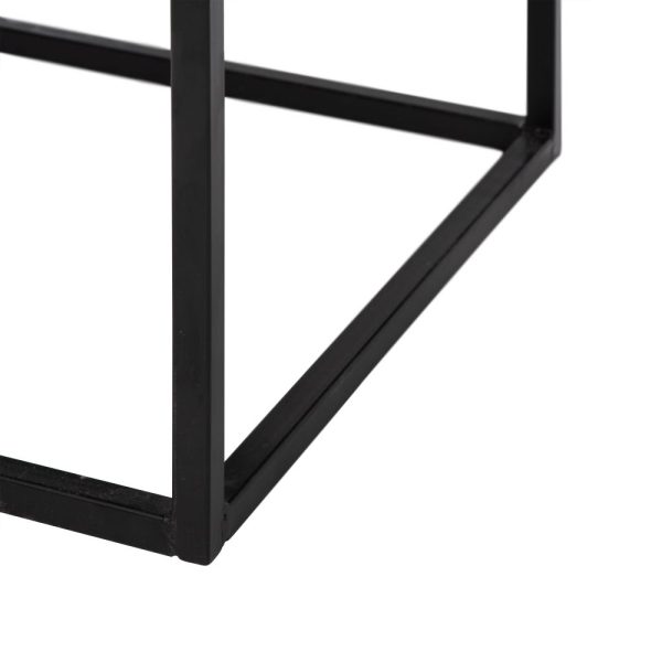Mesa centro blanco-negro cuerno salón 115 x 55 x 40 cm