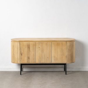 Aparador Natural-Negro Madera-Hierro 140 X 40 X 75 Cm Aparador Natural-Negro Madera-Hierro 140 X 40 X 75 Cm