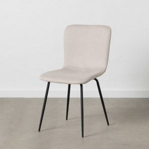 Silla Crema Tejido-Metal Salón 44 X 55 X 82 Cm Silla Crema Tejido-Metal Salón 44 X 55 X 82 Cm