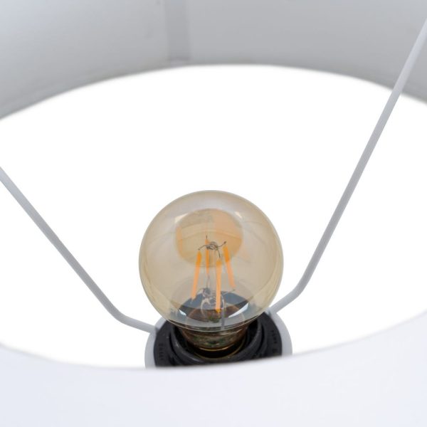Lámpara mesa negro metal iluminación 40,75 x 40,75 x 68 cm