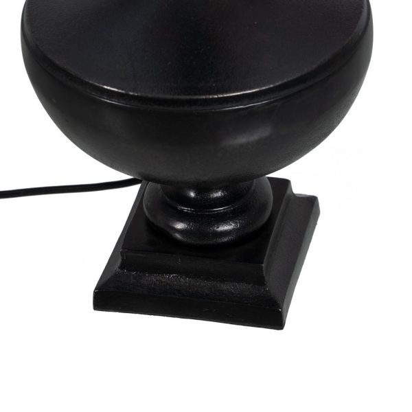 Lámpara mesa negro metal iluminación 38 x 38 x 57 cm