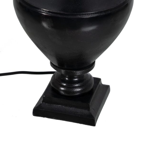 Lámpara mesa negro metal iluminación 38 x 38 x 64 cm