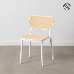 Silla Beige-Blanco Polipropileno Salón 53,80 X 47,50 X 78 Cm Silla Beige-Blanco Polipropileno Salón 53,80 X 47,50 X 78 Cm