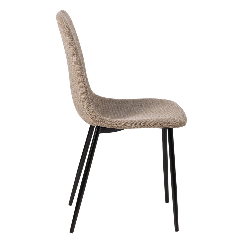 Silla Taupe Tejido-Metal Salón 43 X 52 X 87 Cm Silla Taupe Tejido-Metal Salón 43 X 52 X 87 Cm