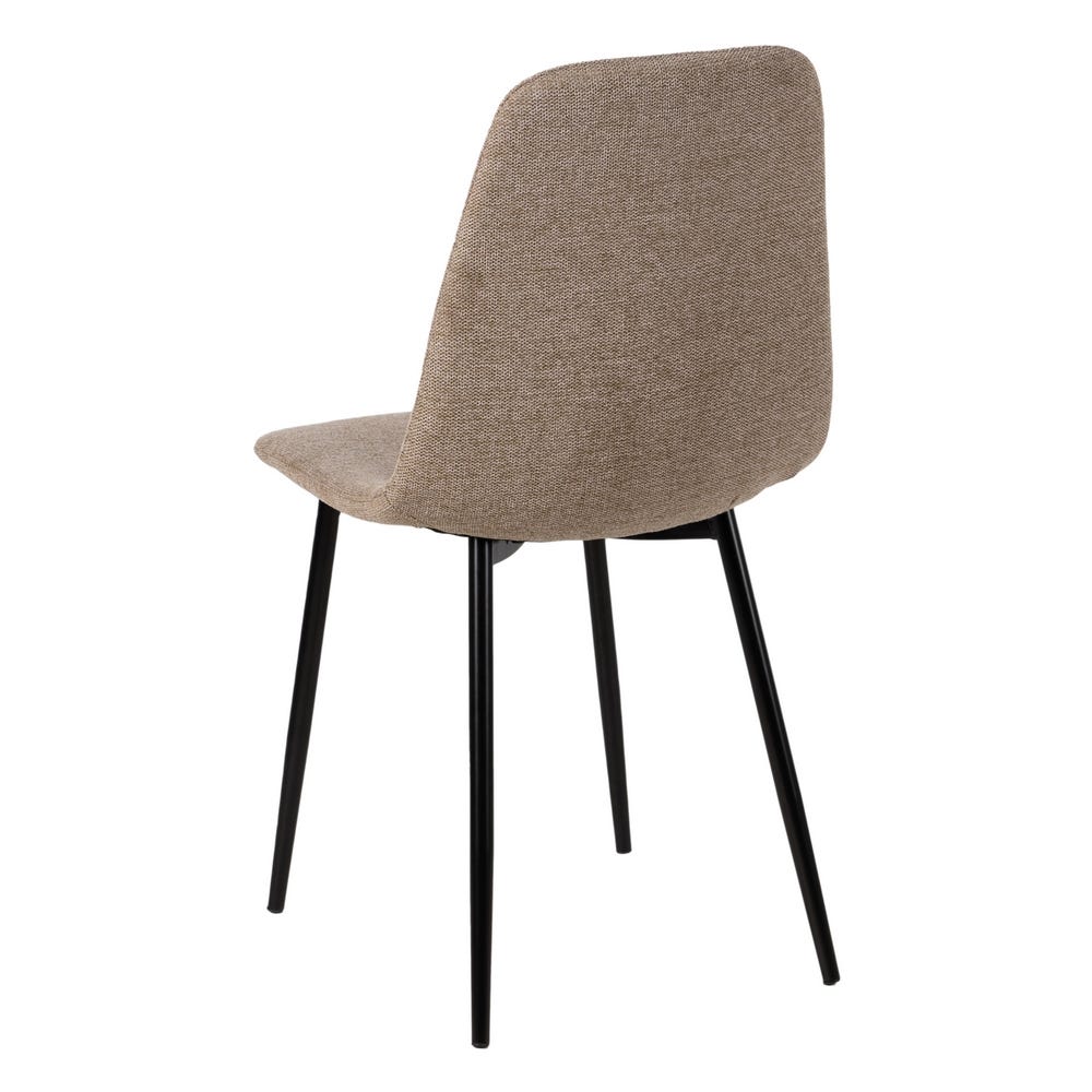Silla Taupe Tejido-Metal Salón 43 X 52 X 87 Cm Silla Taupe Tejido-Metal Salón 43 X 52 X 87 Cm