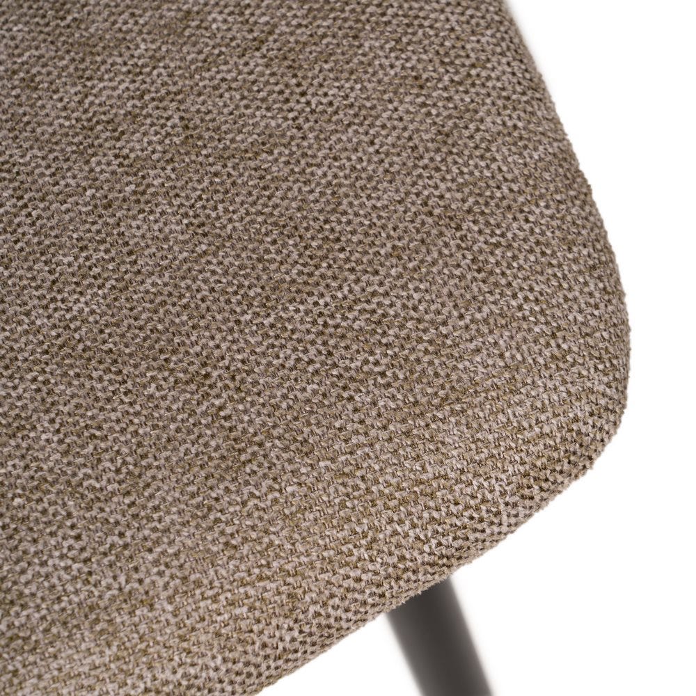 Silla Taupe Tejido-Metal Salón 43 X 52 X 87 Cm Silla Taupe Tejido-Metal Salón 43 X 52 X 87 Cm