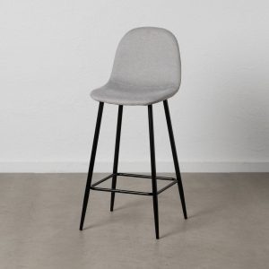 Taburete Gris Tejido-Metal Salón 45,50 X 45 X 105,50 Cm