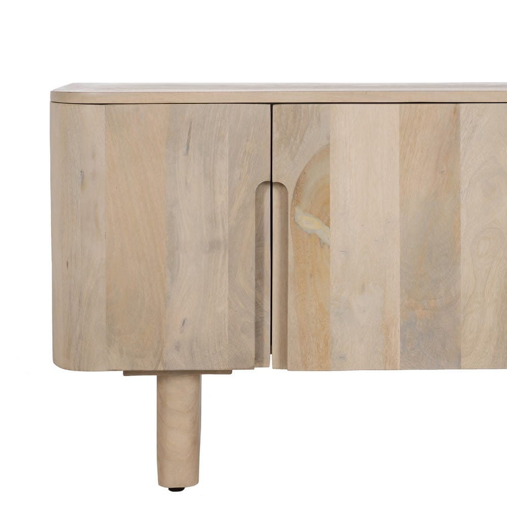 Mueble tv blanco madera de mango salón 140 x 40 x 58 cm - Muebles Orencio -  Ixia