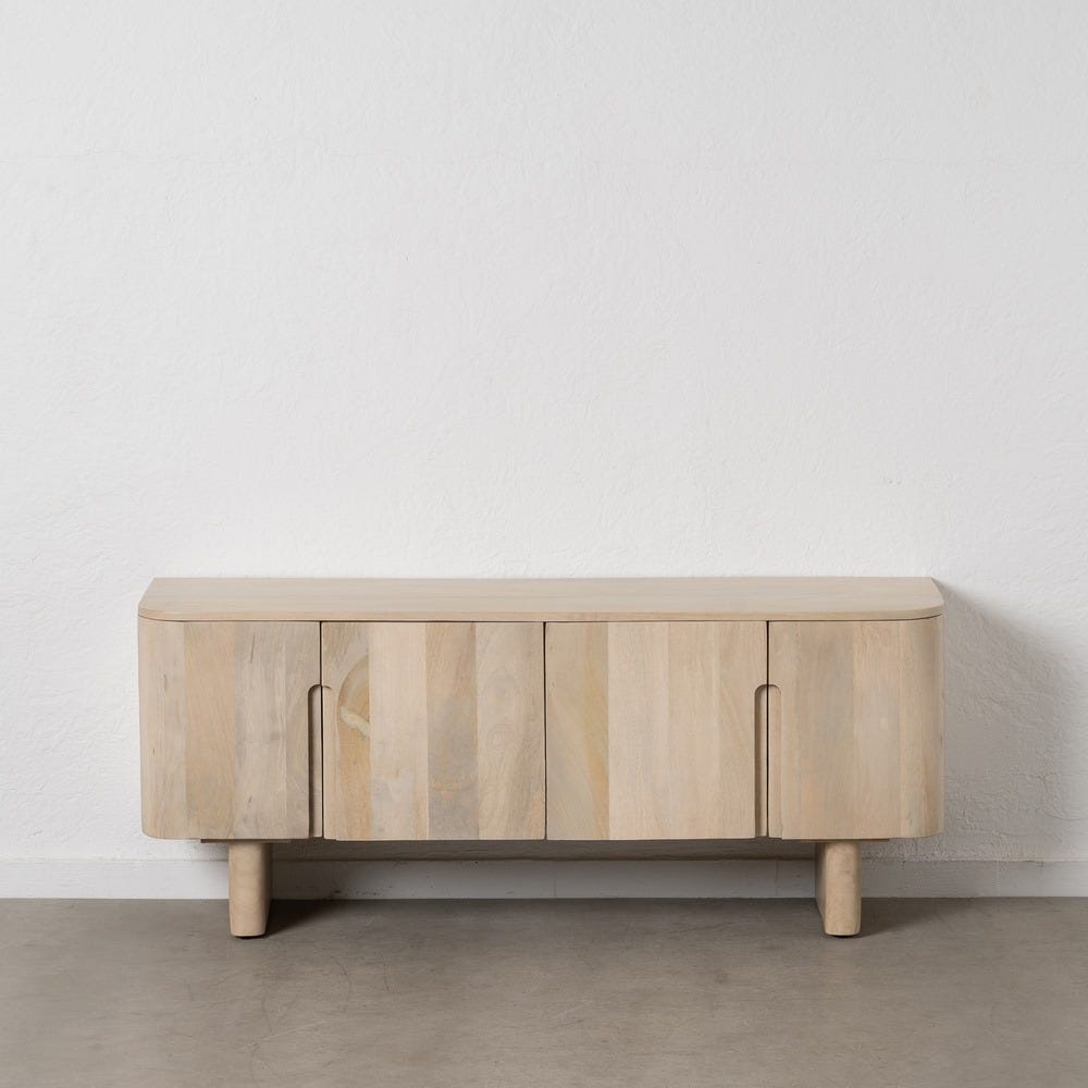 Mueble tv blanco madera de mango salón 140 x 40 x 58 cm - Muebles Orencio -  Ixia