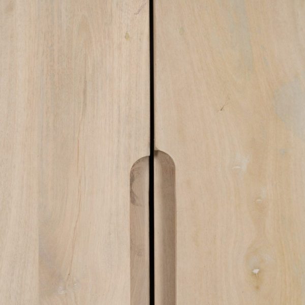 Armario blanco madera de mango salón 90 x 40 x 138 cm