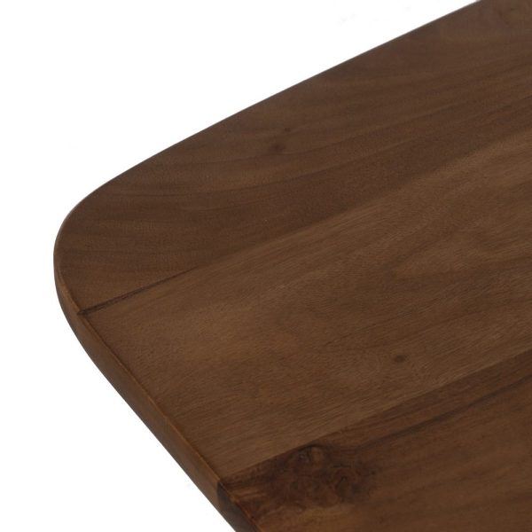 Mesa centro marrón madera de mango salón 130 x 70 x 40 cm