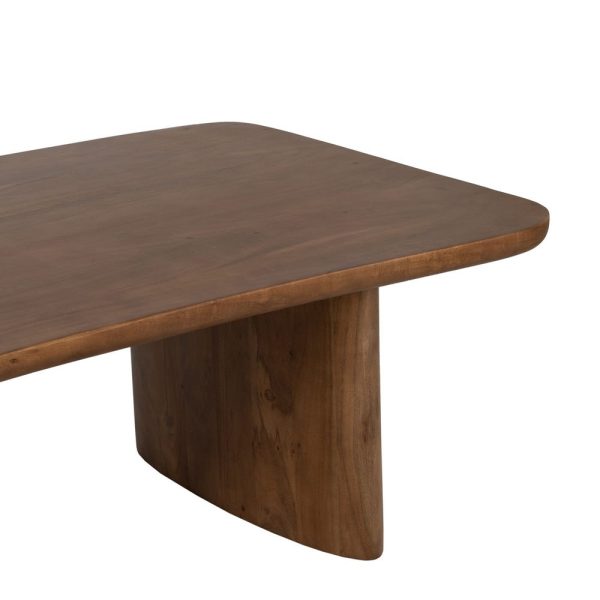 Mesa centro marrón madera de mango salón 130 x 70 x 40 cm