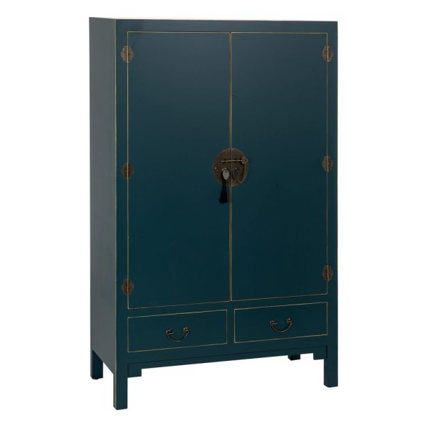 Armario azul madera ”oriente” 100 x 45 x 160 cm