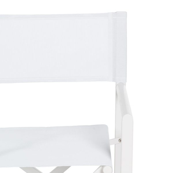Silla director blanco aluminio-textileno 56 x 53 x 84 cm