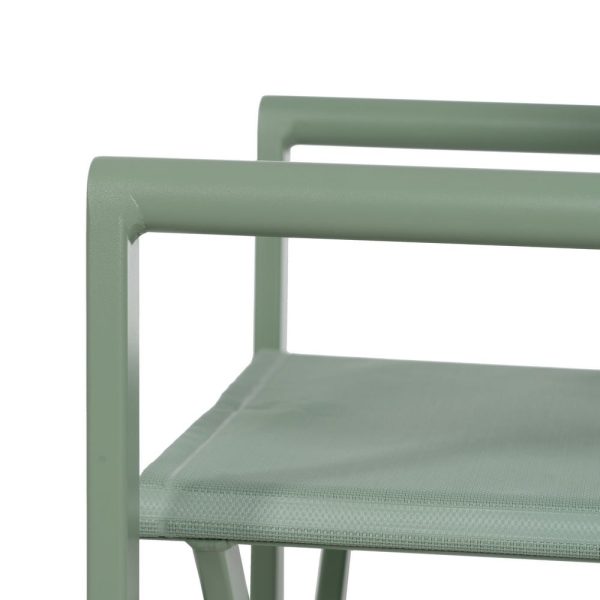 Silla director verde aluminio-textileno 56 x 53 x 84 cm