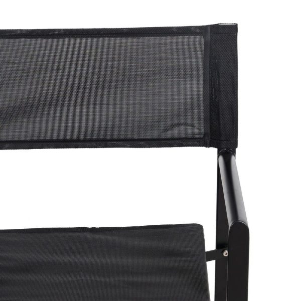 Silla director negro aluminio-textileno 56 x 53 x 84 cm