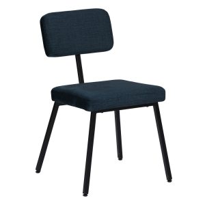 Silla Azul Tejido-Metal Decoración 42,50 X 55 X 77,50 Cm