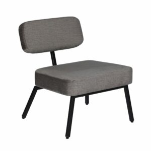 Sillón Gris Tejido-Metal Decoración 58 X 59 X 71 Cm Sillón Gris Tejido-Metal Decoración 58 X 59 X 71 Cm