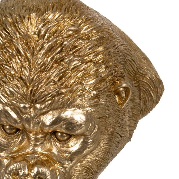 Aplique pared gorila oro resina 32 x 28 x 23 cm